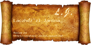 Laczházi Janina névjegykártya